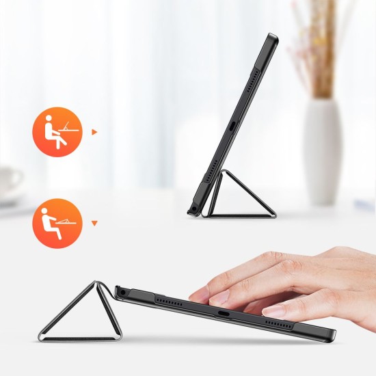 Dux Ducis Domo series priekš Xiaomi Pad 7 / 7 Pro  - Melns - sāniski atverams maciņš ar magnētu un stendu