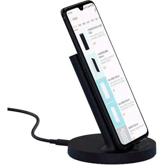 Xiaomi GDS4145GL Wireless Charging Stand 20W - Melns - Universāls induktīvs bezvadu USB lādētājs statīvs