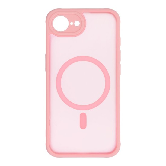 Full Matte MagSafe Back Case priekš Apple iPhone 16e - Rozā - matēts silikona-plastikāta aizmugures apvalks / bampers-vāciņš