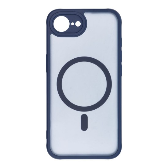 Full Matte MagSafe Back Case priekš Apple iPhone 16e - Zils - matēts silikona-plastikāta aizmugures apvalks / bampers-vāciņš