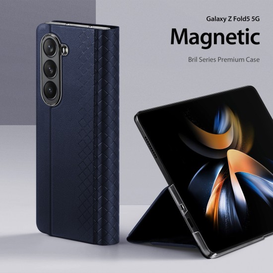 Dux Ducis Bril Case priekš Samsung Galaxy Fold7 5G - Melns - sāniski atverams maciņš