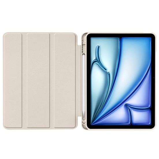 Tech-Protect SC Pen Book Case priekš Apple iPad Pro 11 (2018) / Air 4 (2020) / Air 5 (2022) / Air 11 (2024 / 2025) - Bēšs - sāniski atverams maciņš ar stendu