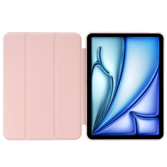 Tech-Protect Smart Case priekš Apple iPad Pro 11 (2018) / Air 4 (2020) / Air 5 (2022) / Air 11 (2024 / 2025) - Rozā - sāniski atverams maciņš ar magnētu un stendu