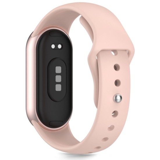 Tech-Protect Iconband Pure priekš Xiaomi Mi Smart Band 8 / 9 / 10 - Rozā - silikona siksniņa viedpulksteņiem