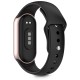 Tech-Protect Iconband Pure priekš Xiaomi Mi Smart Band 8 / 9 / 10 - Melns - silikona siksniņa viedpulksteņiem