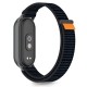 Tech-Protect Nylon Stripe priekš Xiaomi Mi Smart Band 8 / 9 / 10 - Melns / Oranžs - neilona siksniņa viedpulksteņiem