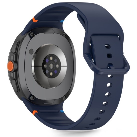 Tech-Protect Silicone Strap priekš Samsung Galaxy Watch 8 (40 / 44mm) / Classic (46mm) - Tumši Zils - silikona siksniņas (jostas) priekš pulksteņiem