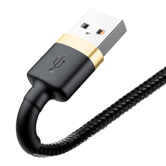 Baseus 2M Cafule 1.5A USB to Lightning cable - Melns / Zelts - Apple iPhone / iPad lādēšanas un datu kabelis / vads
