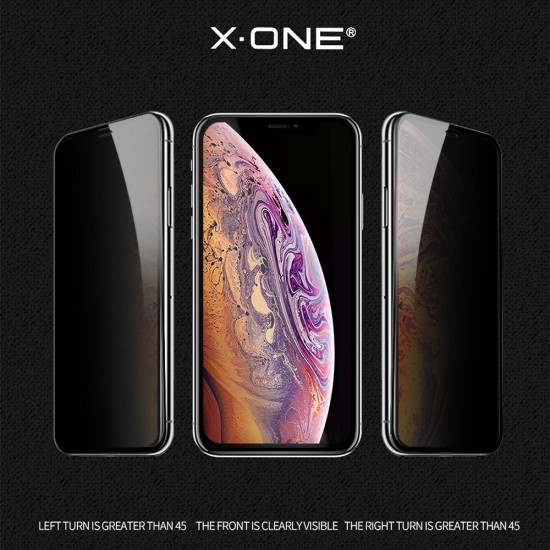 X-One 2.5D Full Glue Extra Strong Privacy Tempered Glass Screen Protector priekš Apple iPhone 16 Pro Max - Melns - Ekrāna Aizsargstikls / Bruņota Stikla Aizsargplēve