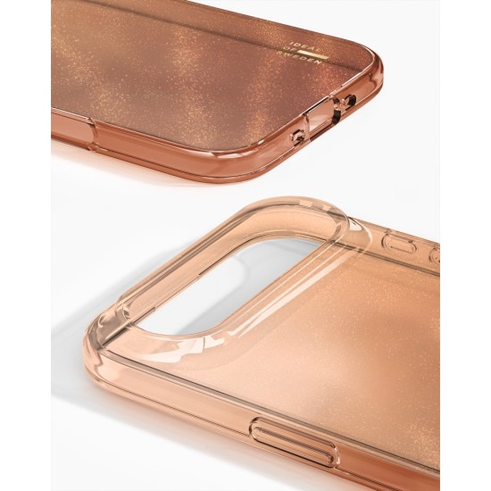 iDeal of Sweden Glitter Glow Back Case priekš Apple iPhone 17 Air - Mocha Mousse - silikona-plastikāta aizmugures apvalks / bampers-vāciņš