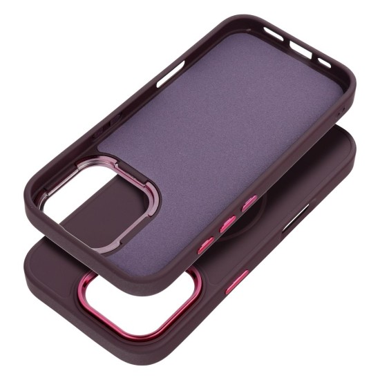 Frame MagSafe Back Case priekš Apple iPhone 15 - Violets - matēts silikona aizmugures apvalks / bampers-vāciņš