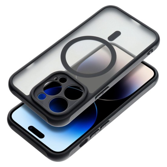 Full Matte MagSafe Back Case priekš Samsung Galaxy A16 4G A165 / A16 5G A166 - Melns - matēts silikona-plastikāta aizmugures apvalks / bampers-vāciņš