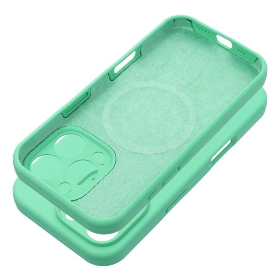 OEM Silicone Back Case with MagSafe (Microfiber Soft Touch) priekš Apple iPhone 16 Pro - Tirkīzs - matēts silikona aizmugures apvalks / bampers-vāciņš