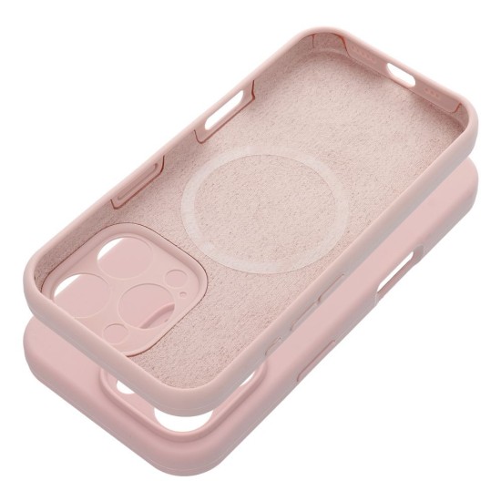 OEM Silicone Back Case with MagSafe (Microfiber Soft Touch) priekš Apple iPhone 16 Pro - Gaiši Rozā - matēts silikona aizmugures apvalks