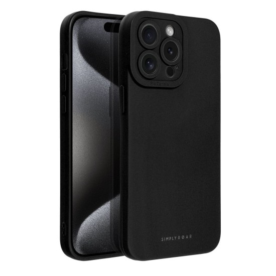Roar Luna Back Case priekš Apple iPhone 16e - Melns - silikona aizmugures apvalks / bampers-vāciņš