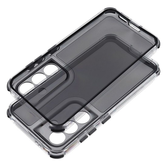 Matrix Clear Back Case priekš Samsung Galaxy S25 FE 5G S731 - Melns - silikona aizmugures apvalks / bampers-vāciņš