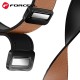 22mm Forcell F-design Magnetic Eco Leather Watchband Strap - Melns - mākslīgās ādas siksniņas (jostas) priekš pulksteņiem