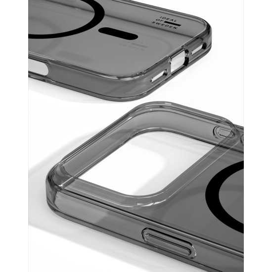 iDeal of Sweden Clear MagSafe Back Case priekš Apple iPhone 17 Pro - Tinted Black - silikona aizmugures apvalks / bampers-vāciņš