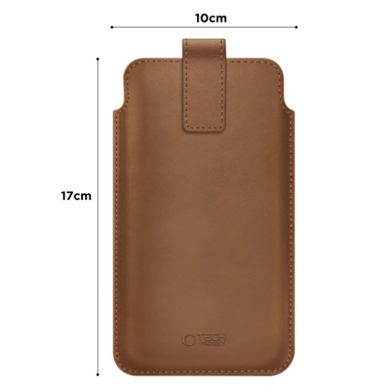 Tech-Protect SM65 Universal Phone Pouch Case 6.0 - 6.9-inch - Brūns - universāls maks futlāris kabatiņa