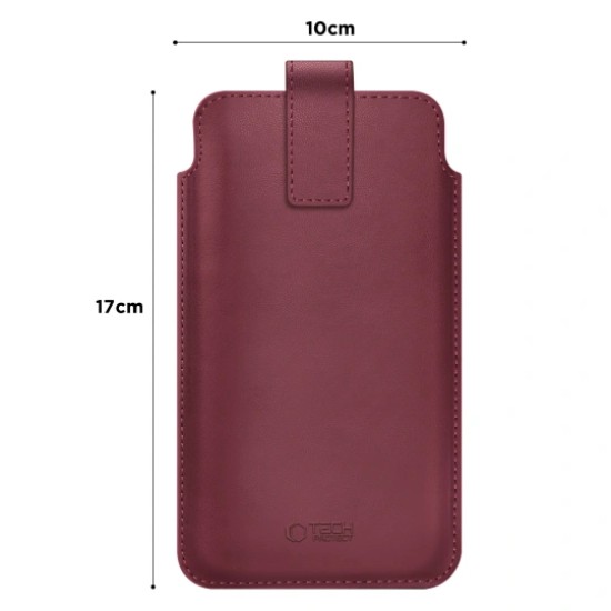 Tech-Protect SM65 Universal Phone Pouch Case 6.0 - 6.9-inch - Bordo - universāls maks futlāris kabatiņa