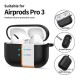 Tech-Protect Silicone Hook Case priekš Apple Airpods Pro 3 - Melns - silikona apvalks bezvadu austiņu lādēšanas ierīcei ar karabīni
