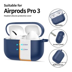 Tech-Protect Silicone Hook Case priekš Apple Airpods Pro 3 - Tumši Zils - silikona apvalks bezvadu austiņu lādēšanas ierīcei ar karabīni