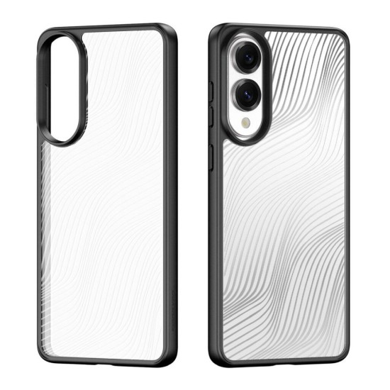 Dux Ducis Aimo Back Case priekš Samsung Galaxy S25 Edge S937 - Caurspīdīgs / Melns - triecienizturīgs silikona-plastikāta aizmugures apvalks / bampers-vāciņš