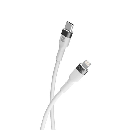 Forever 2M Flexible 20W Type-C to Lightning cable - Balts - Apple iPhone / iPad lādēšanas un datu kabelis / vads