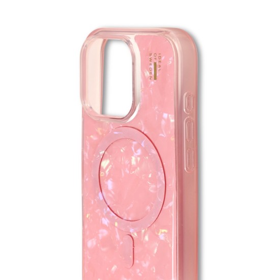 iDeal of Sweden Pearlised MagSafe Back Case priekš Apple iPhone 16 Pro Max - Pink - silikona-plastikāta aizmugures apvalks / bampers-vāciņš