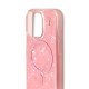iDeal of Sweden Pearlised MagSafe Back Case priekš Apple iPhone 16 Pro - Pink - silikona-plastikāta aizmugures apvalks / bampers-vāciņš