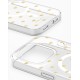 iDeal of Sweden Clear MagSafe Back Case priekš Apple iPhone 15 Pro - Golden Hearts - silikona aizmugures apvalks / bampers-vāciņš