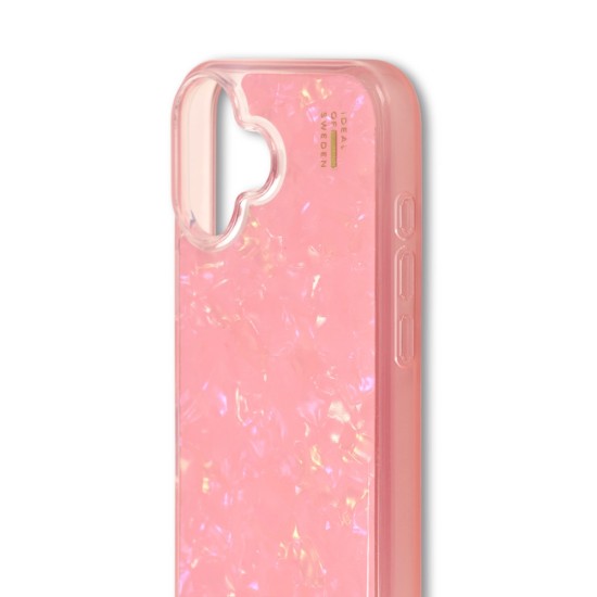 iDeal of Sweden Pearlised Back Case priekš Apple iPhone 16 - Pink - silikona-plastikāta aizmugures apvalks / bampers-vāciņš