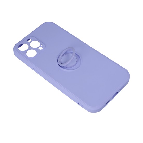 Finger Grip Back Case priekš Samsung Galaxy S23 5G S911 - Violets - silikona aizmugures apvalks ar gredzenu / bampers-vāciņš