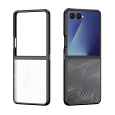 Dux Ducis Aimo Back Case priekš Samsung Galaxy Flip7 5G - Caurspīdīgs / Melns - triecienizturīgs silikona aizmugures apvalks / bampers-vāciņš