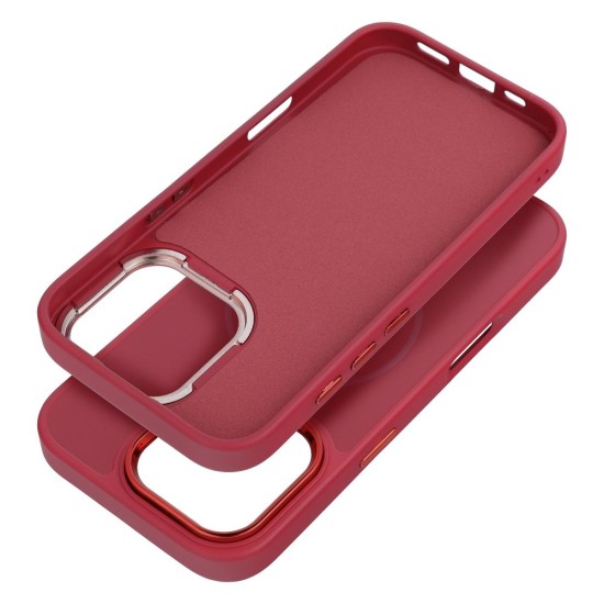 Frame MagSafe Back Case priekš Apple iPhone 17 - Sārts - matēts silikona aizmugures apvalks / bampers-vāciņš