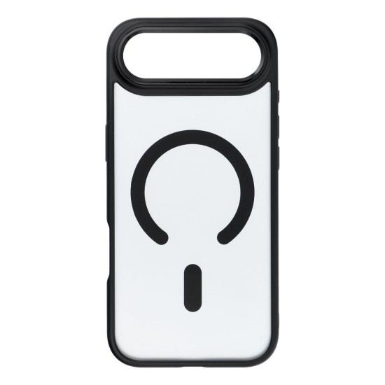 Matte MagSafe Back Case priekš Apple iPhone 17 Air - Melns - matēts silikona-plastikāta aizmugures apvalks / bampers-vāciņš