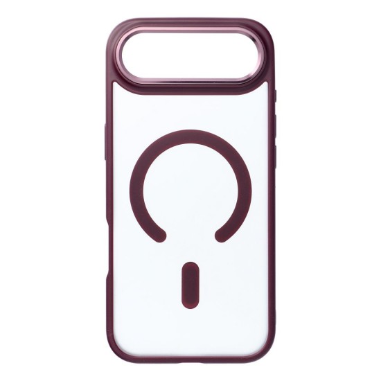 Matte MagSafe Back Case priekš Apple iPhone 17 Pro - Bordo - matēts silikona-plastikāta aizmugures apvalks / bampers-vāciņš