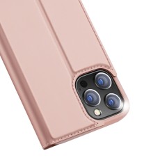 Dux Ducis Skin Pro series priekš Apple iPhone 17 Air - Rozā Zelts - sāniski atverams maciņš ar magnētu un stendu
