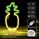 Forever Decorative Neon LED Light on Stand 29 x 12 x 8 cm (3xAA Batteries or USB plug) - Ananass - Dekoratīva neona LED lampa