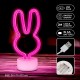 Forever Decorative Neon LED Light on Stand 24 x 11 x 8 cm (3xAA Batteries or USB plug) - Zaķis - Dekoratīva neona LED lampa