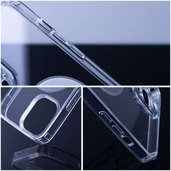 Clear MagSafe (Mid) Back Case priekš Samsung Galaxy S25 FE 5G S731 - Caurspīdīgs - silikona-plastikāta aizmugures apvalks / bampers-vāciņš