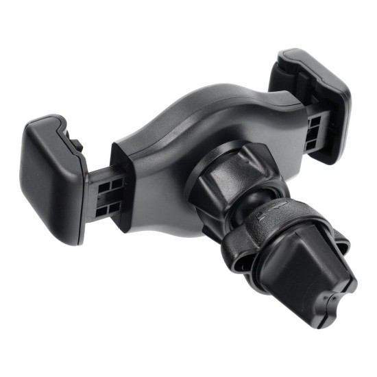Forcell F-Grip Carbon Air Vent Car Phone Holder - Melns - Universāls stiprinājums uz automašīnas ventilācijas režģa