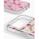 iDeal of Sweden Mirror Back Case with MagSafe priekš Apple iPhone 17 Pro - Rose Blush Floral - silikona-plastikāta aizmugures apvalks / bampers-vāciņš