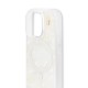 iDeal of Sweden Pearlised MagSafe Back Case priekš Apple iPhone 15 Pro Max - White - silikona-plastikāta aizmugures apvalks / bampers-vāciņš