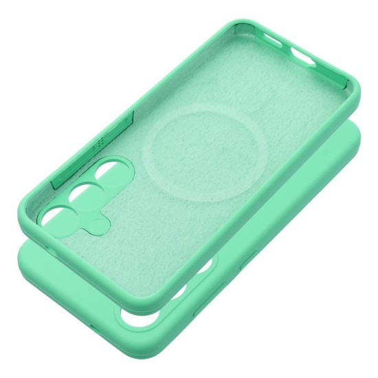 OEM Silicone Back Case with MagSafe (Microfiber Soft Touch) priekš Samsung Galaxy S26 Ultra 5G - Tirkīzs - matēts silikona aizmugures apvalks