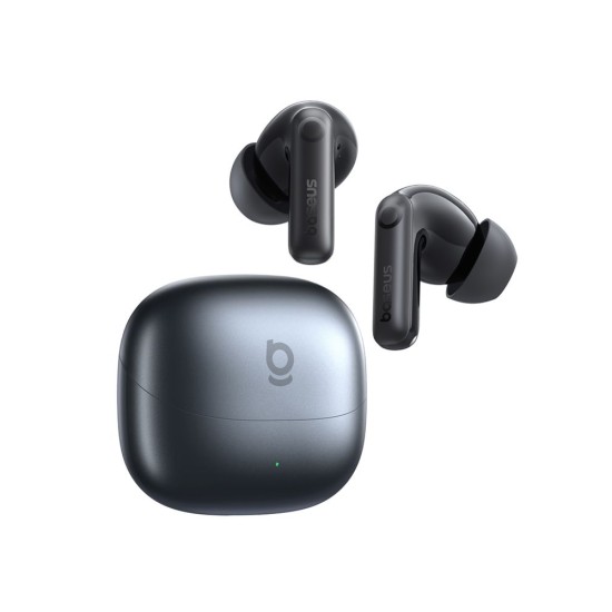 Baseus Bass BP1 Pro Bluetooth 6.0 Wireless Headphones with Microphone - Melnas - Universālas Bezvadu Austiņas