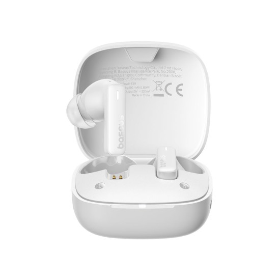 Baseus Bowie E19 Bluetooth 5.3 Wireless Headphones with Microphone - Baltas - Universālas Bezvadu Austiņas