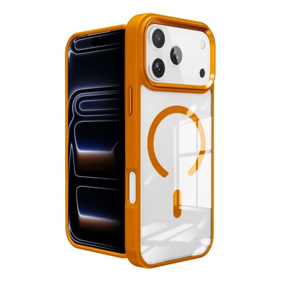 Roar Mag Bumper Back Case with MagSafe priekš Apple iPhone 17 Pro Max - Oranžs - silikona-plastikāta aizmugures apvalks / bampers-vāciņš