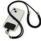 Adjustable Universal Phone Lanyard Crossbody Strap - Melna - Regulējama universāla telefona kakla un pleca siksniņa