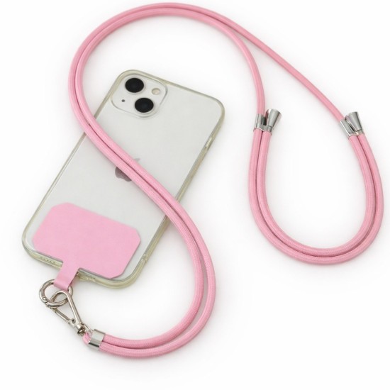 Adjustable Universal Phone Lanyard Crossbody Strap - Gaiši rozā - Regulējama universāla telefona kakla un pleca siksniņa